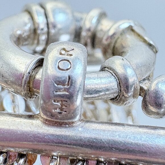 Milor Sterling Silver 925 Ten Strand Circle Link Chain Bracelet Size 7.5" Length - Picture 8 of 12